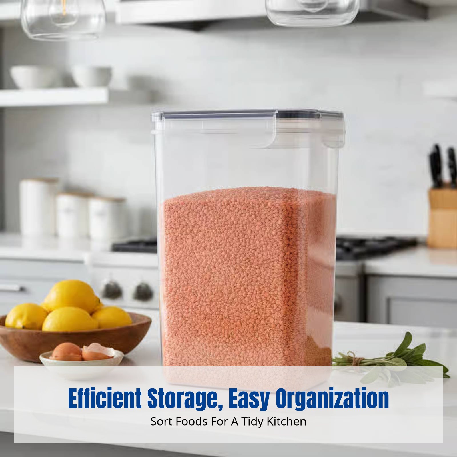 Food Storage Plastic - Airtight Food Storage Container Set, Large