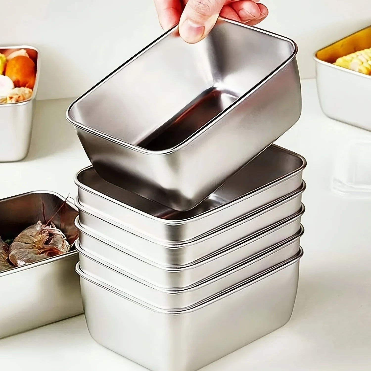 Food Storage For Camping - Stainless Steel Food Storage Containers Set