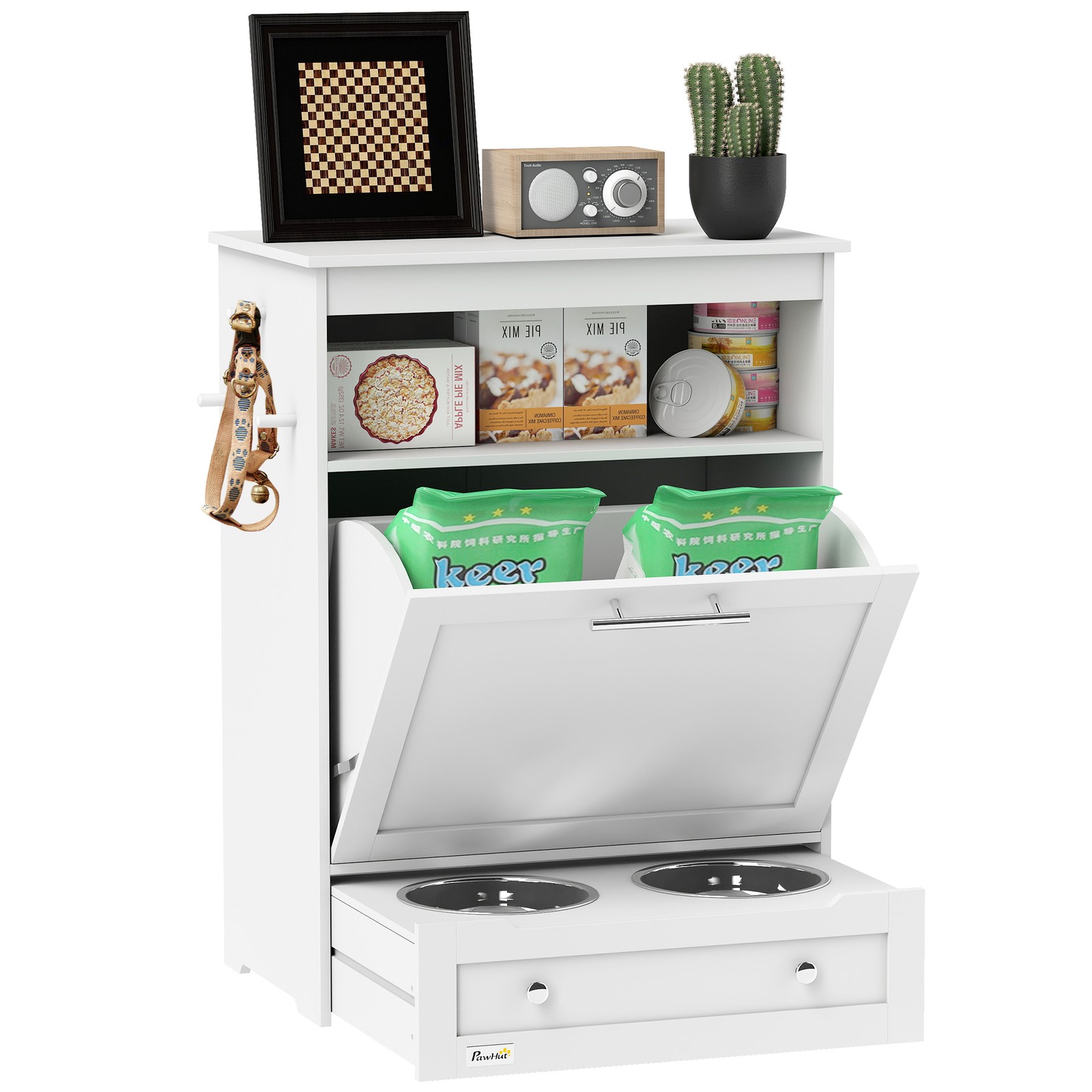 Food Storage In Cabinets - Pet Feeder Station, Dog and Cat