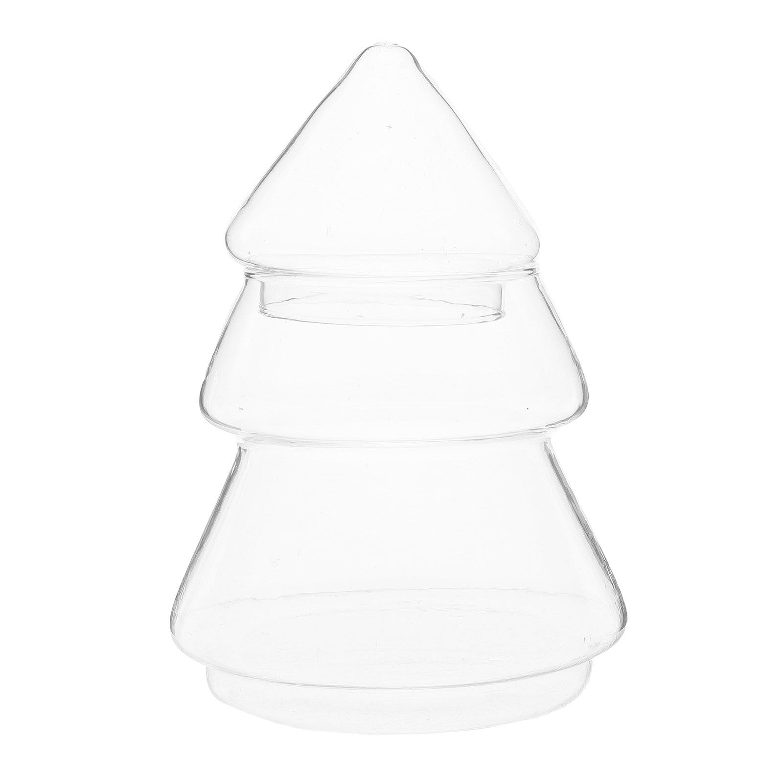 Xmas Food Storage Containers - 220Ml Transparent Glass Christmas Tree Candy