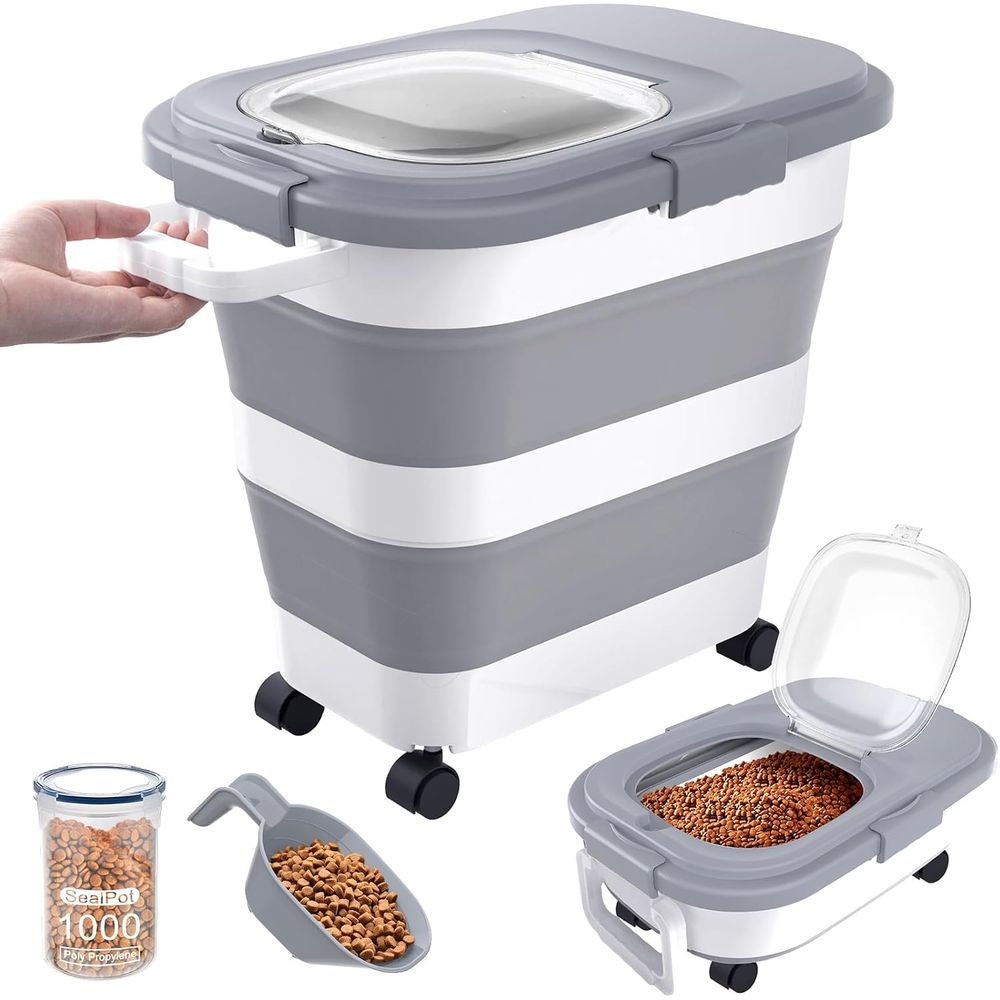 Food Storage Small - Airtight Dog Food Storage Container, Collapsible