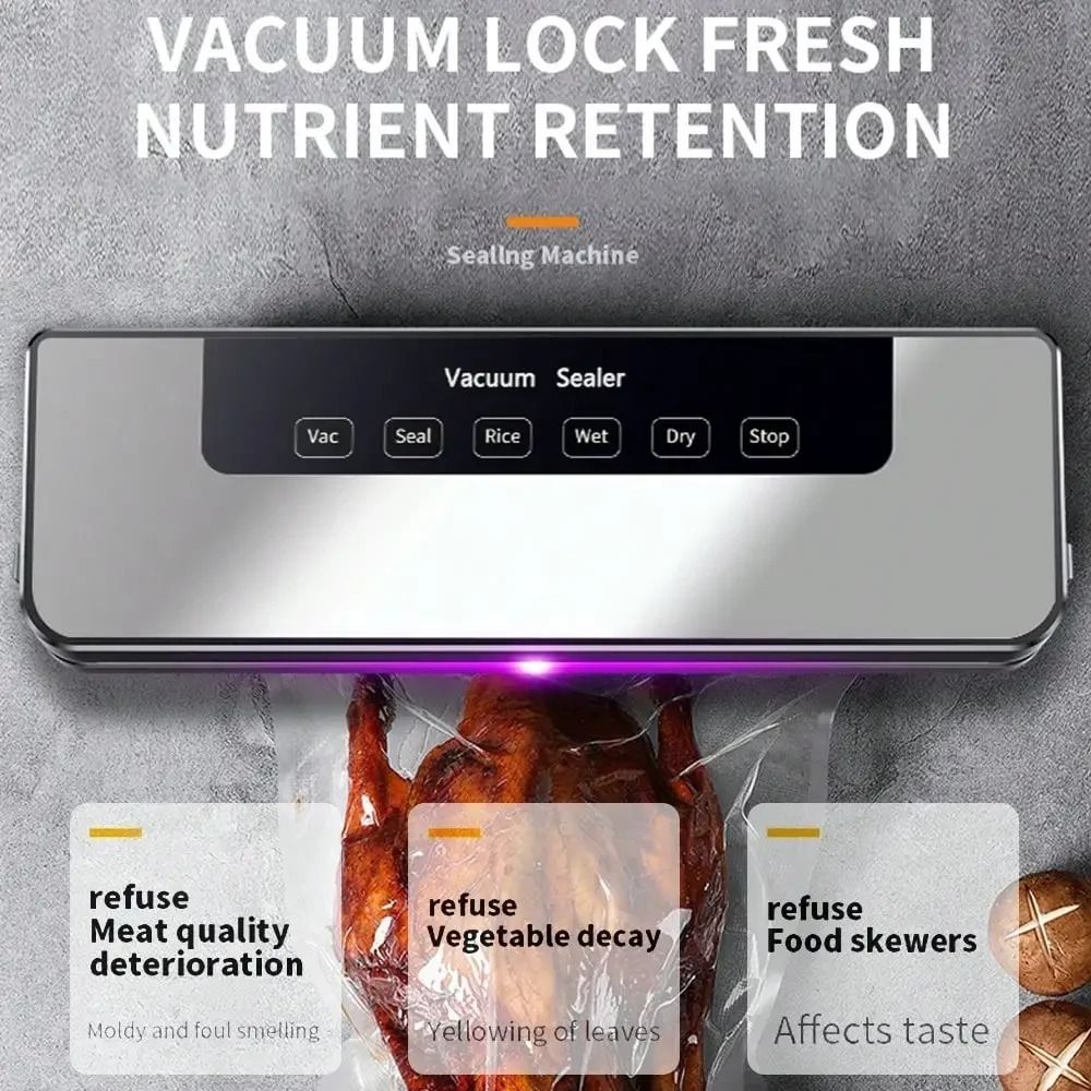 Food Storage Vacuum - Touch Button Electric Vacuum Sealer Multiple