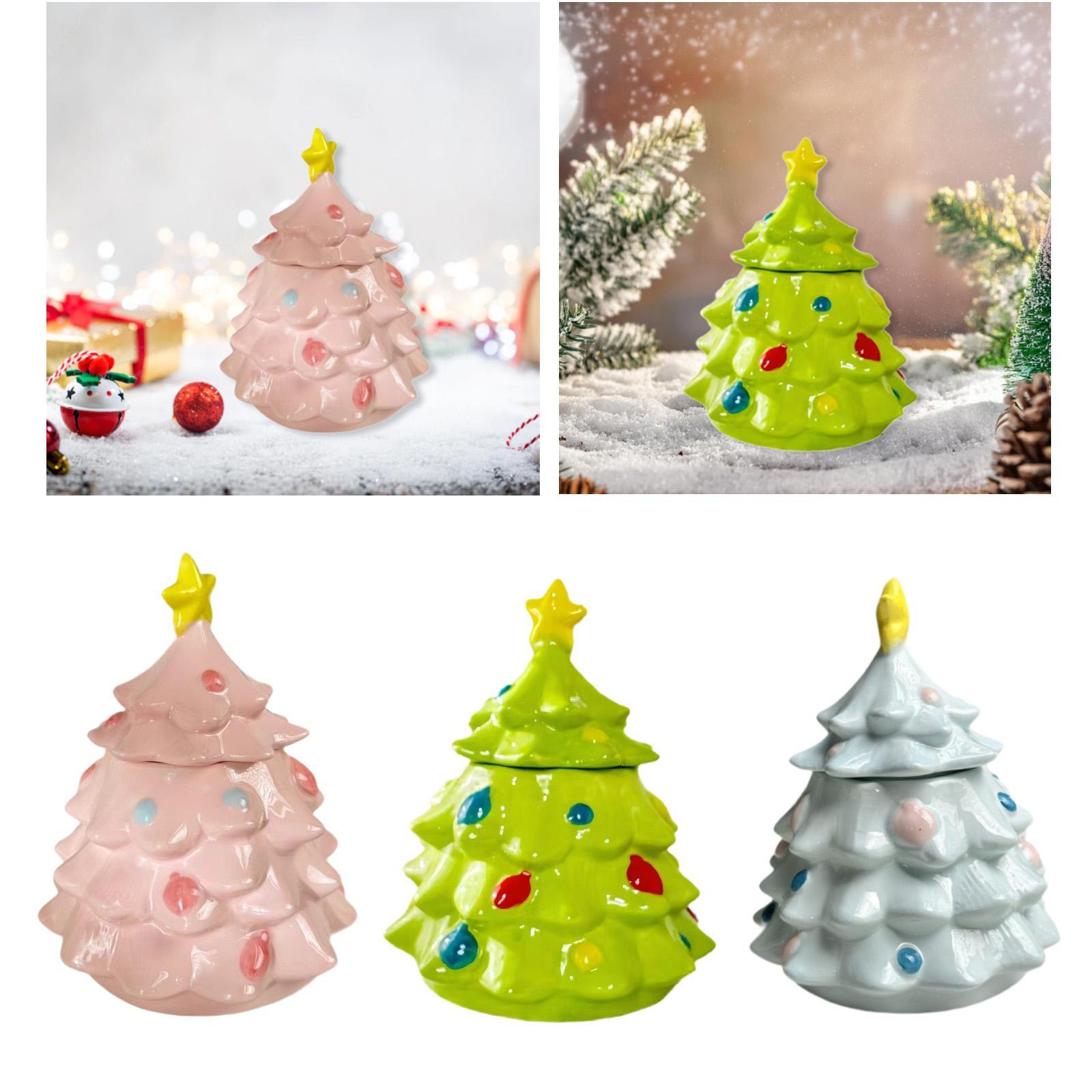 Xmas Food Storage Containers - Christmas Tree Candy Jar Cute Xmas