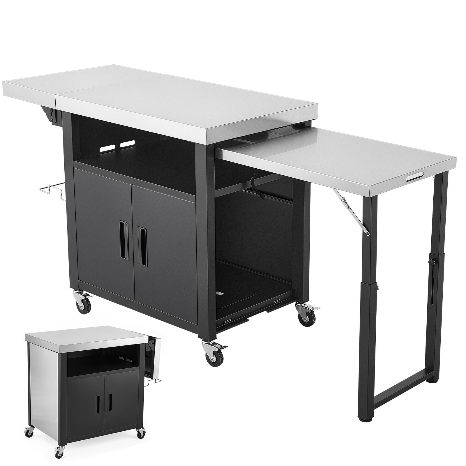 Food Storage In Cabinets - Outdoor Grill Cart with Storage Cabinet,