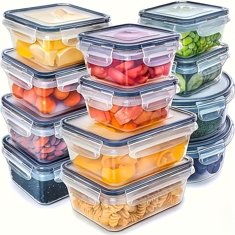 Food Storage For Camping - 8Pcs Set Includes 4 Containers and