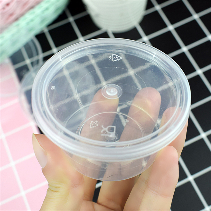Xmas Food Storage Containers - 5/10pcs 100ml Disposable Plastic Takeaway Sauce
