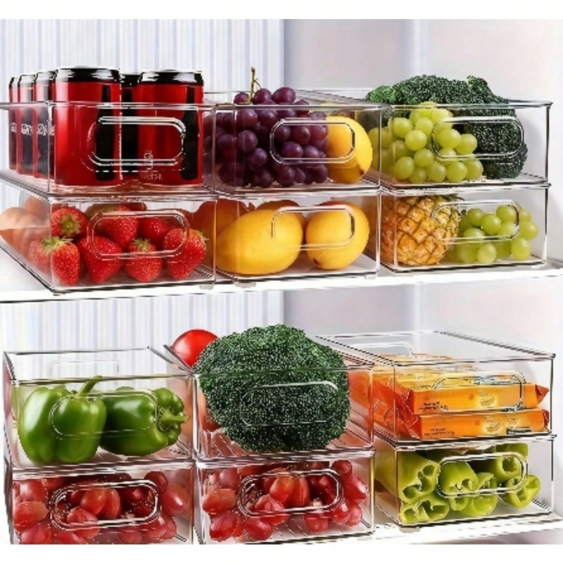 Food Storage In Cabinets - 6-Piece Bottles,Jars & Boxes Plastic Fruit