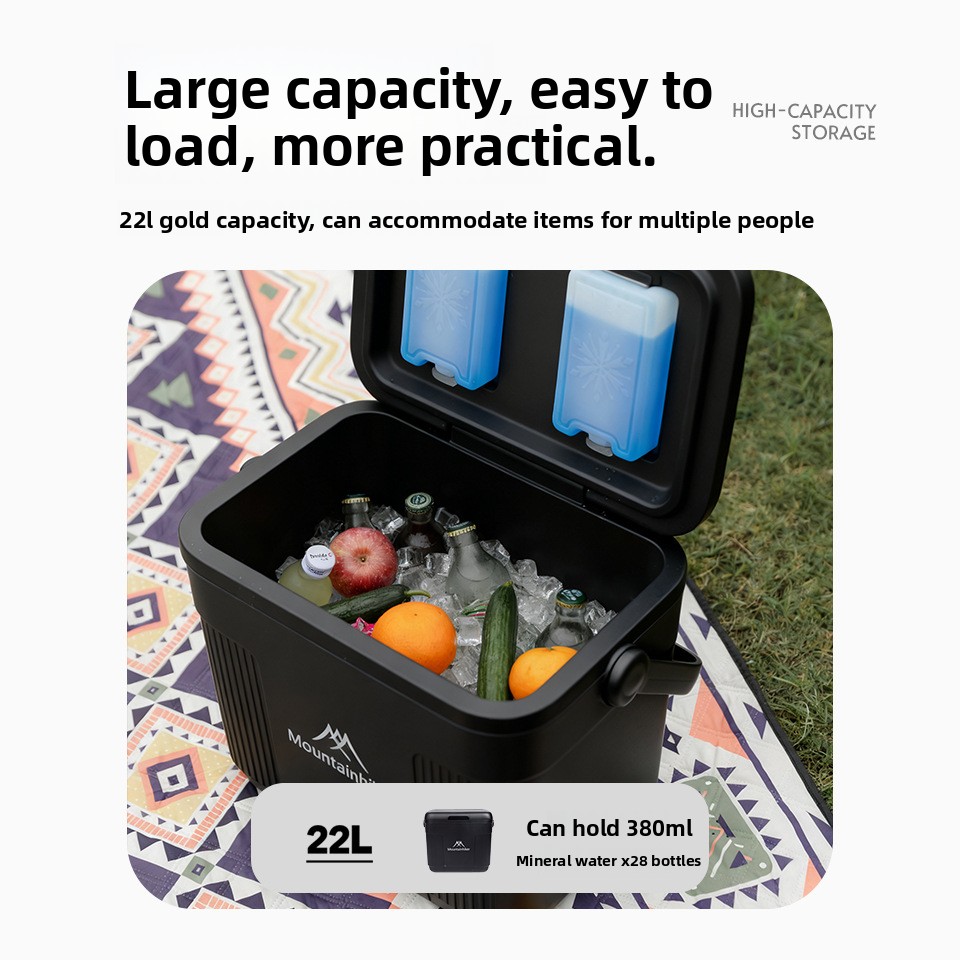 Food Storage For Camping - Mountainhiker 22L Black Knight Portable Refrigerator