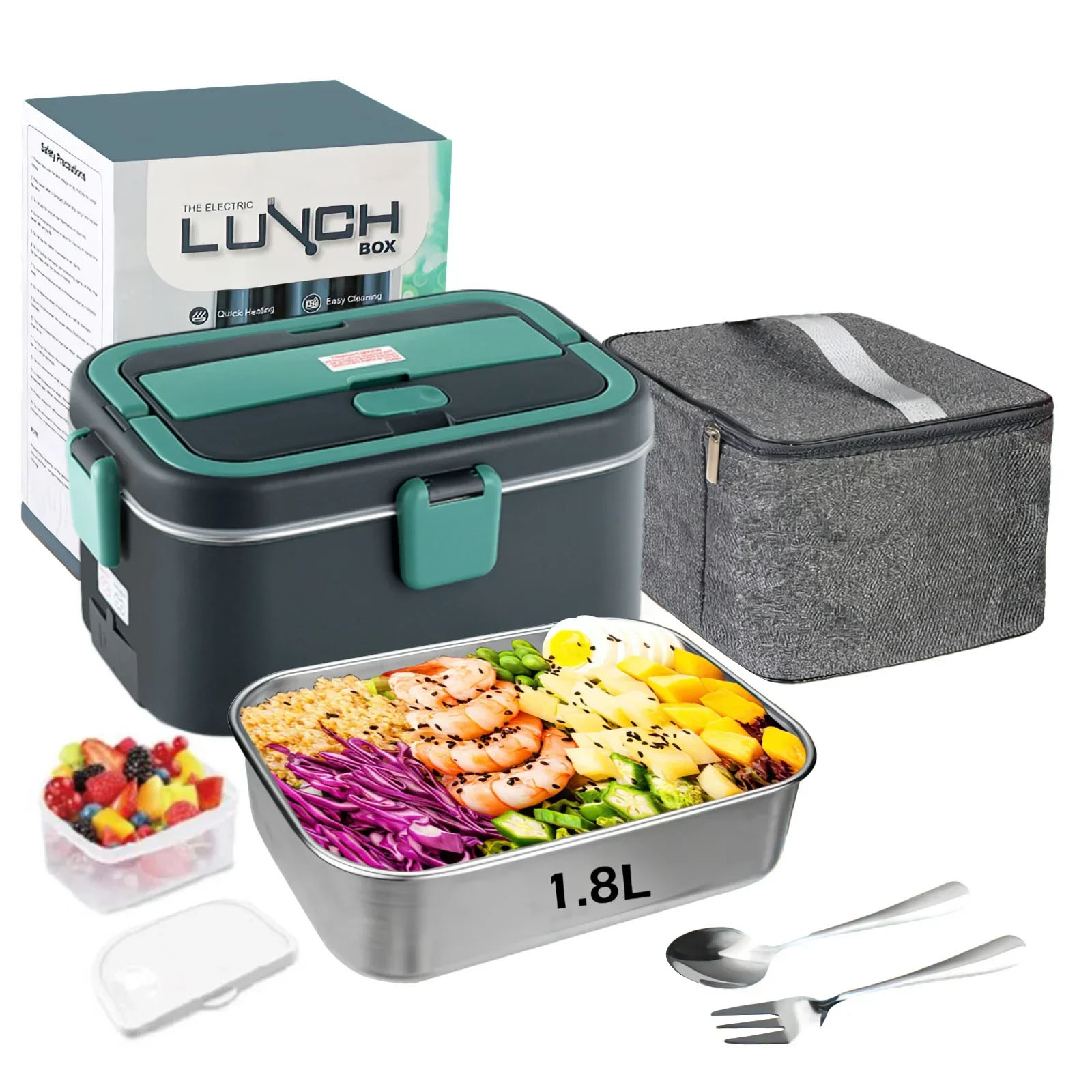 Food Storage For Camping - Electric Lunch Box Food Warmer 1.8