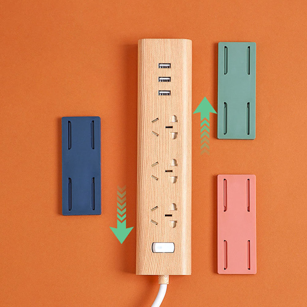 Food Storage Organizer - 4pcs Plug Organizer Self Adhesive Power