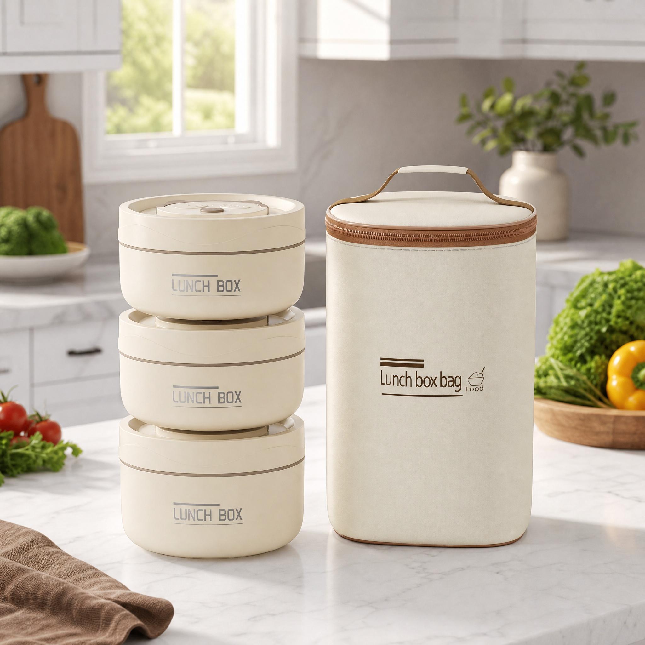 Food Storage Small - Insulated Lunch Bag with 4 Stackable