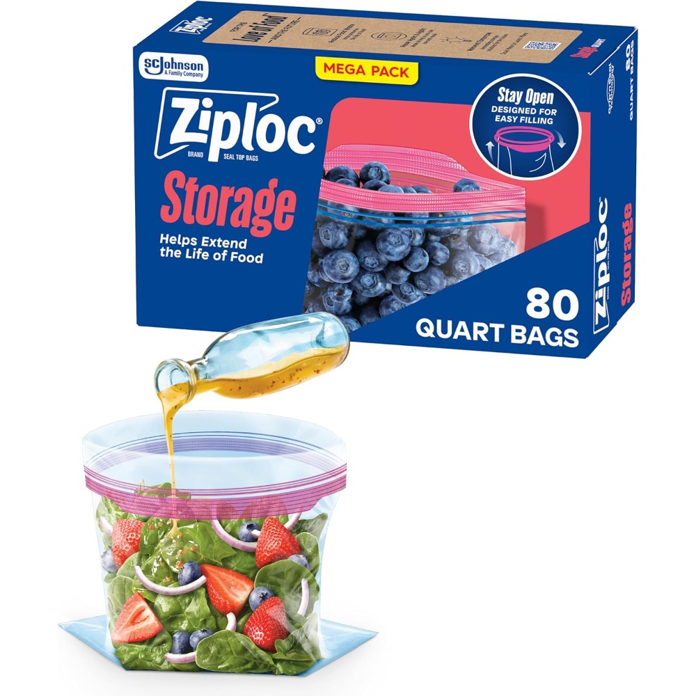Food Storage Freezer - Stand Up Quart Food Storage Bags