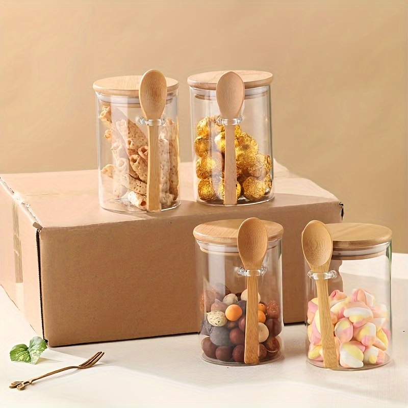Food Storage Set Glass - 280ml Candy Jar, Biscuit Jar, Glass