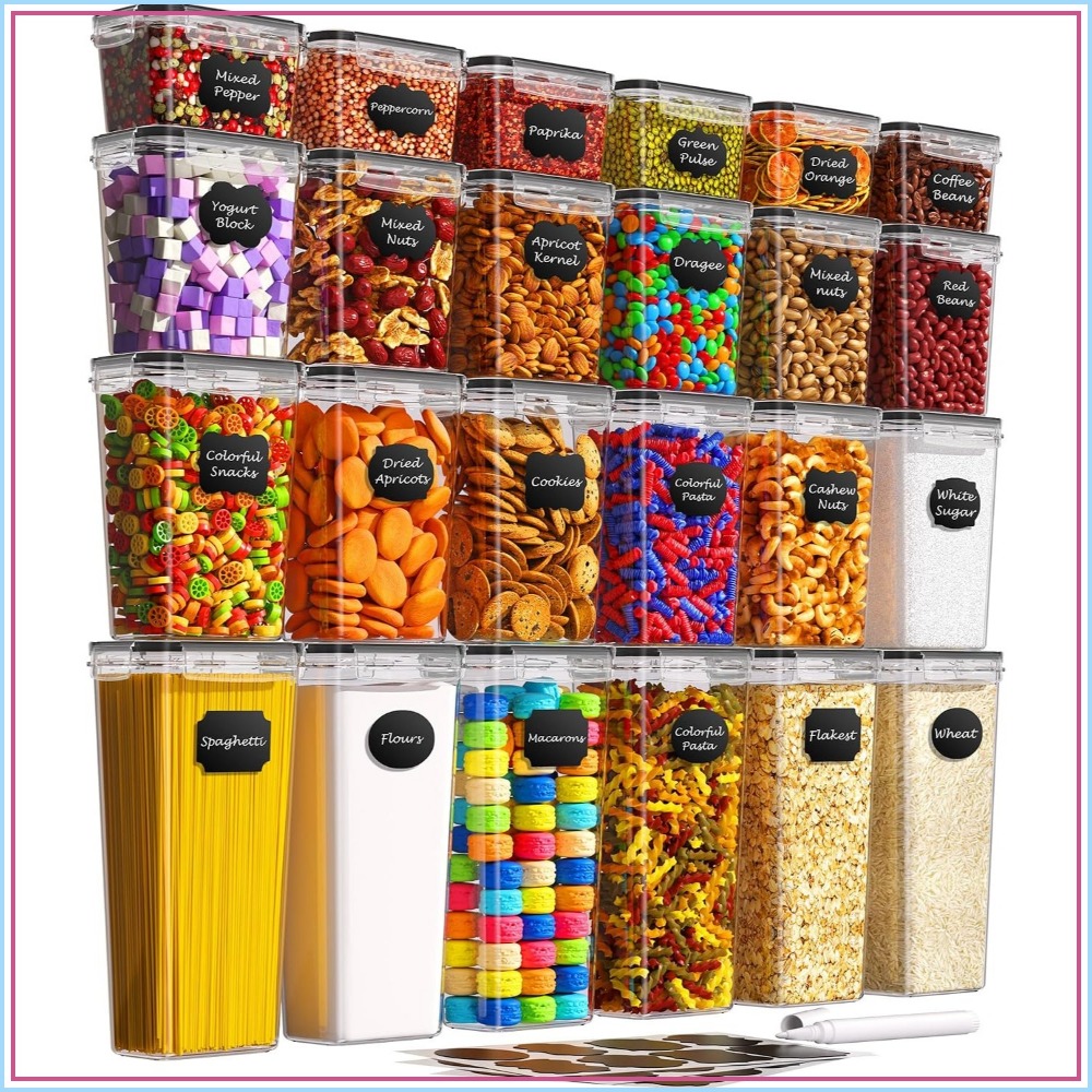 Food Storage Plastic - 24 PCS Airtight Food Storage Containers
