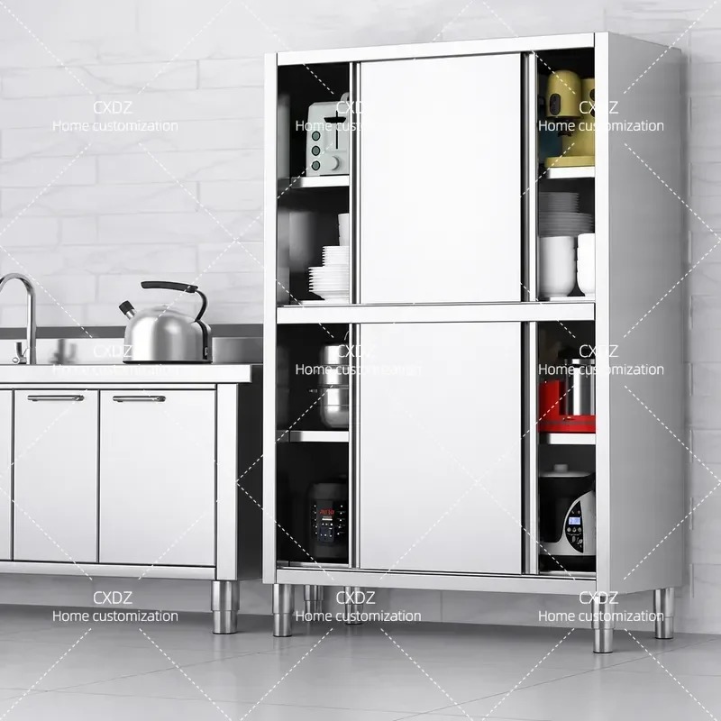 Food Storage Locker - 304 Stainless Steel Kitchen Cabinet Thickened