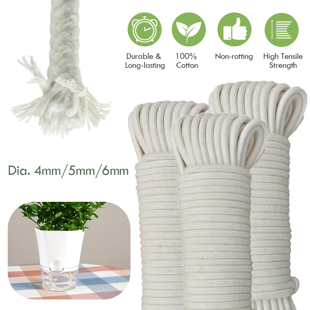Food Storage Plants - 4/5/6mm Self Watering Cotton Wick Cord