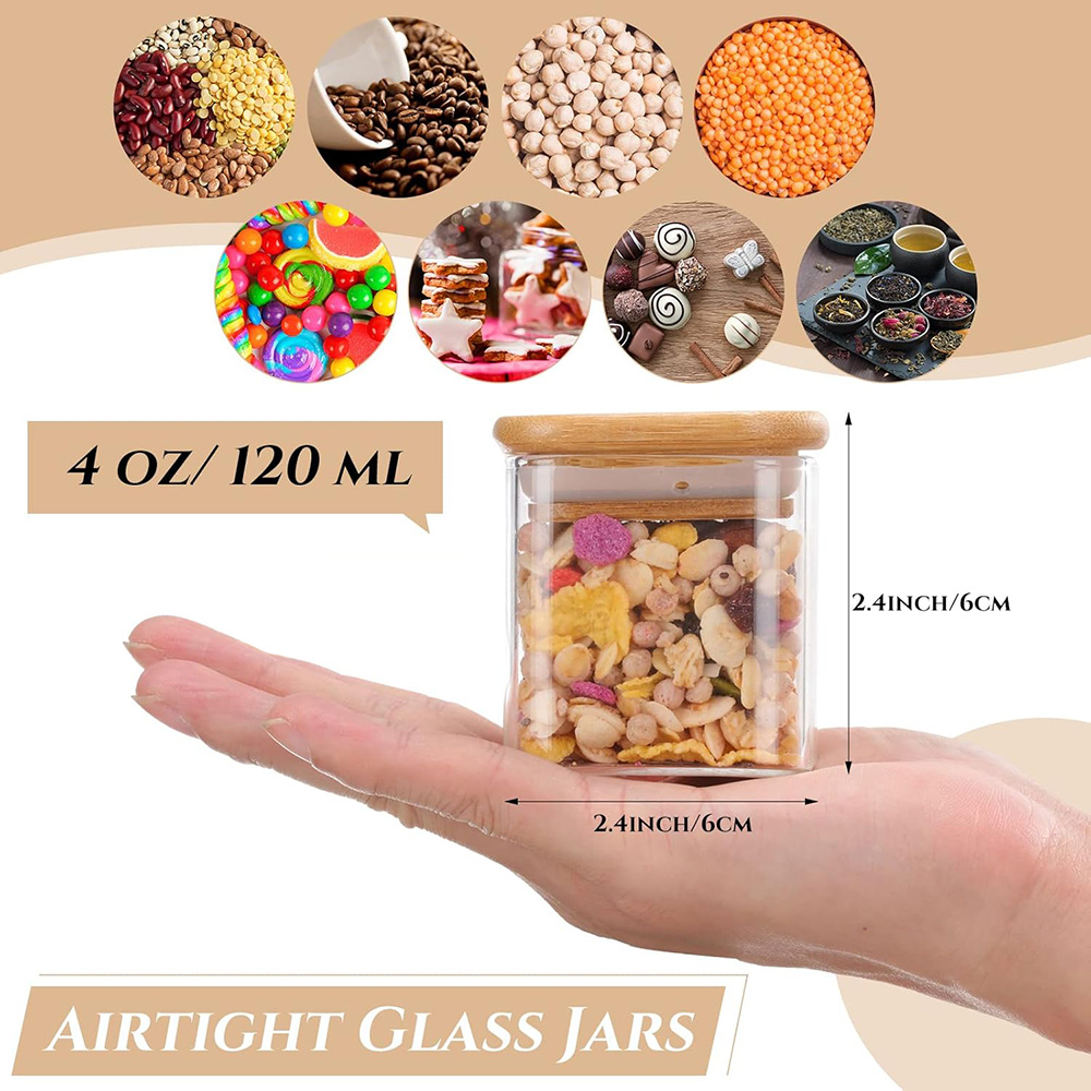 4oz 6Packs Glass Jars Set with - Food Storage Set Glass review and price