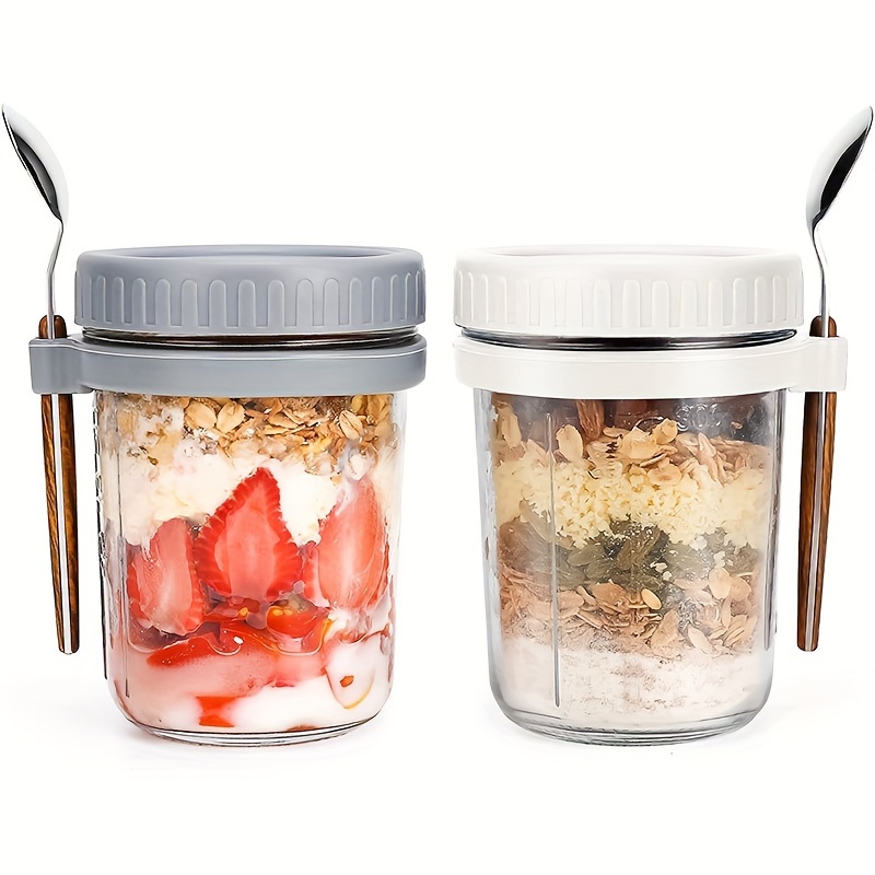 1pc/2pcs Glass Oatmeal Cup, Ov - Food Storage Set Glass review and price