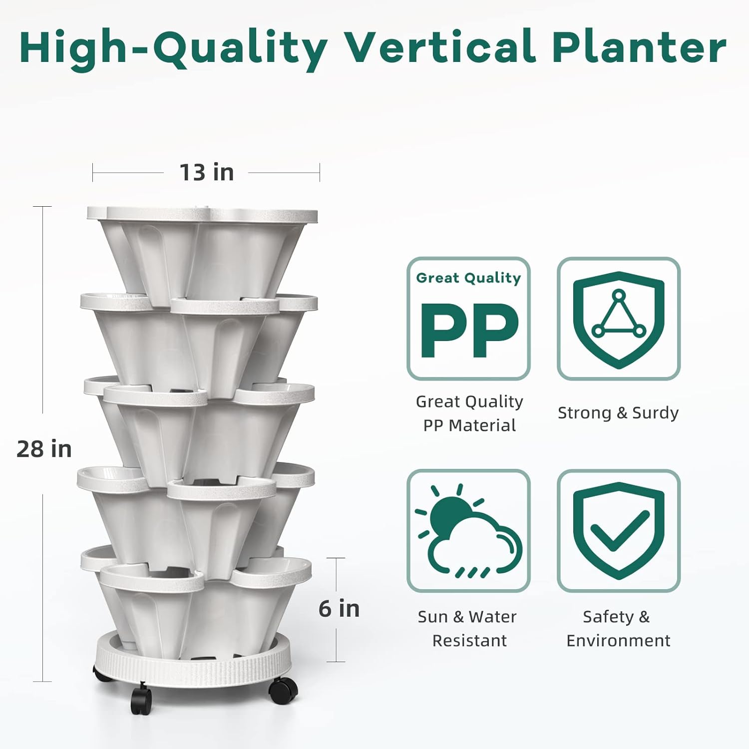 Stackable Flower Pot5 Layer Fl - Food Storage Plants review and price
