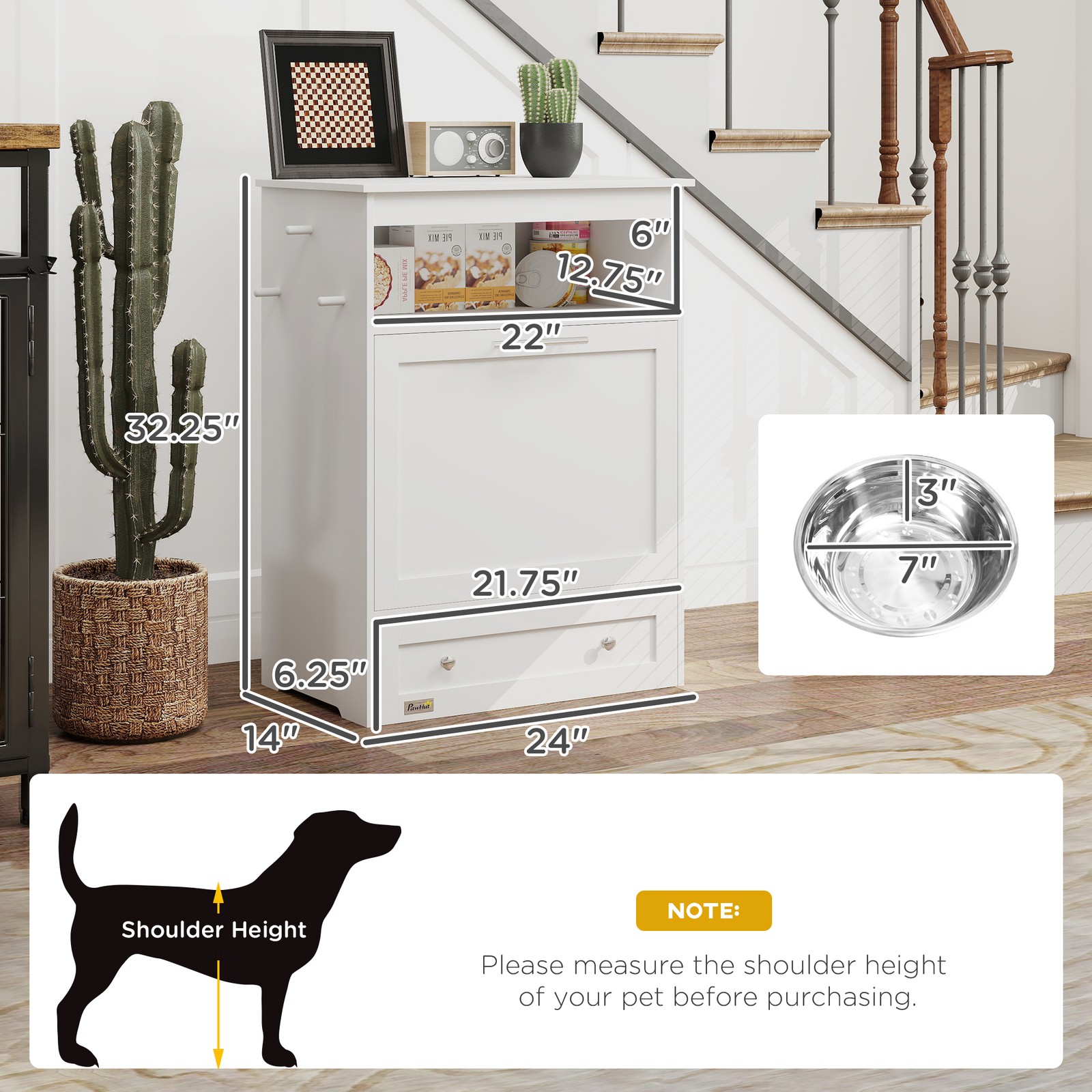 Pet Feeder Station, Dog and Ca - Food Storage In Cabinets review and price