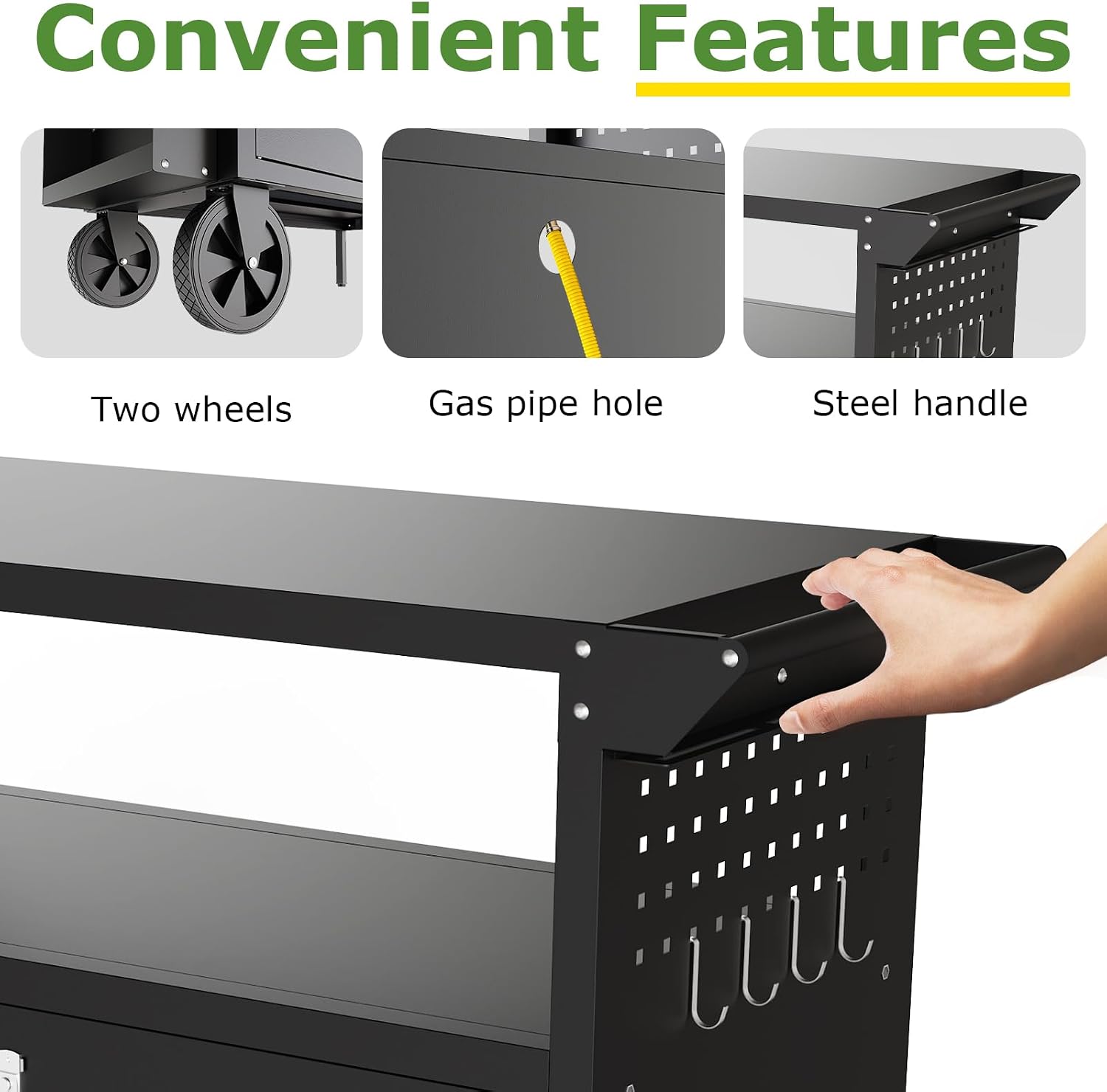 Outdoor Grill Cart Table With  - Food Storage For Camping review and price