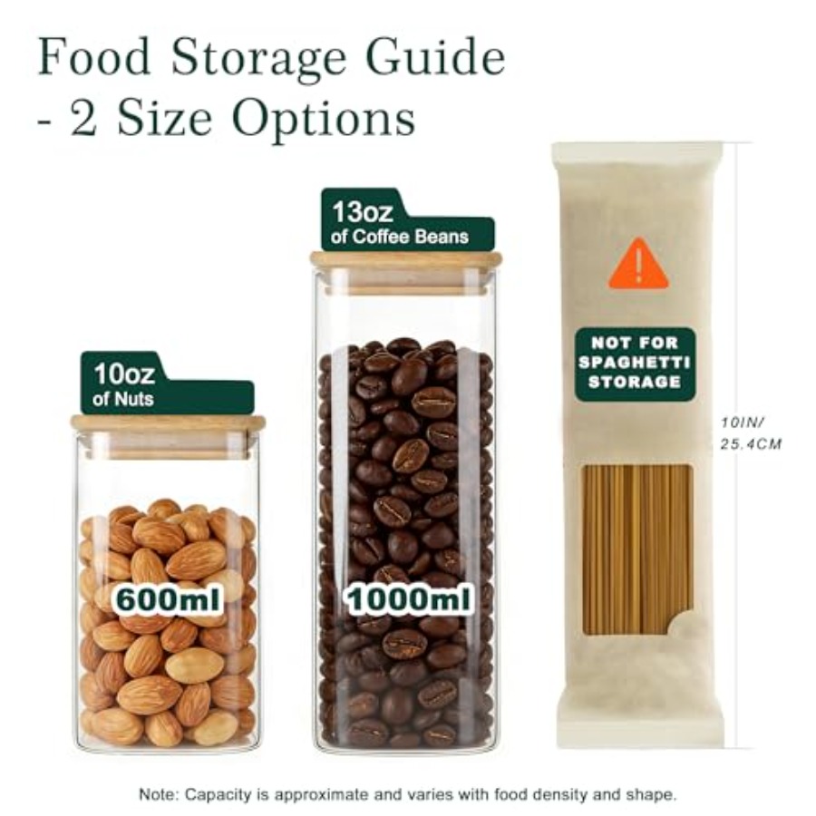 12-Pack Square Glass Storage J - Food Storage In Pantry review and price