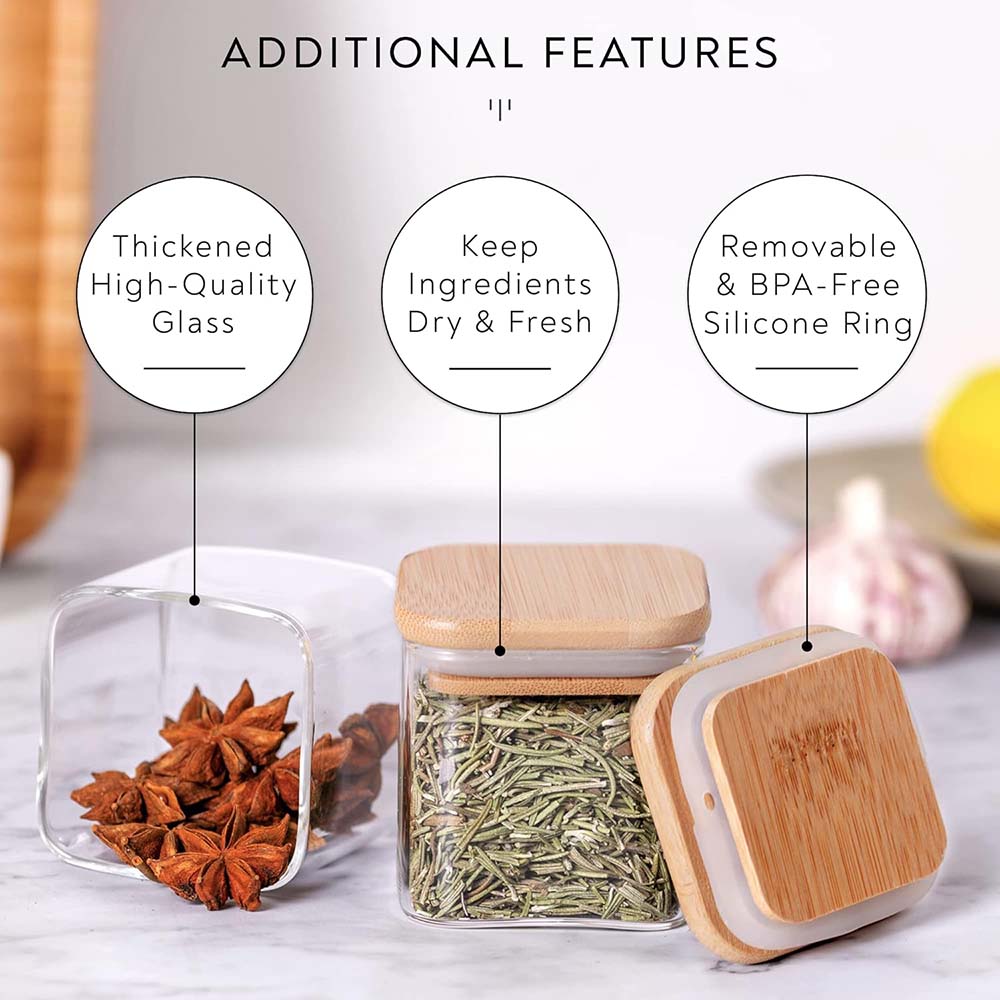 5oz Glass Jars Set with Spice  - Food Storage Set Glass review and price