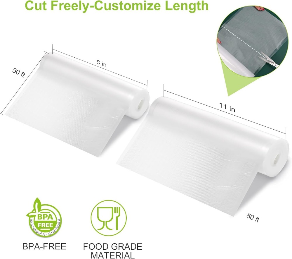 Vacuum Food Sealer Rolls, 8