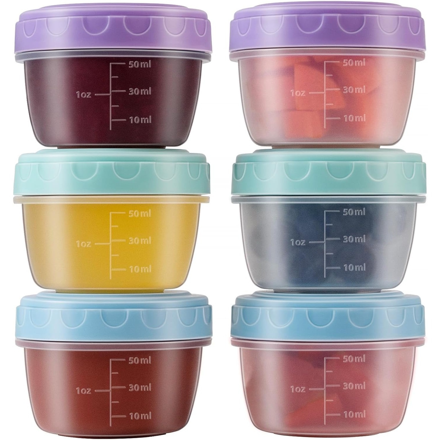1-6 Pack 2.7 OZ Salad Dressing - Food Storage Set Glass review and price