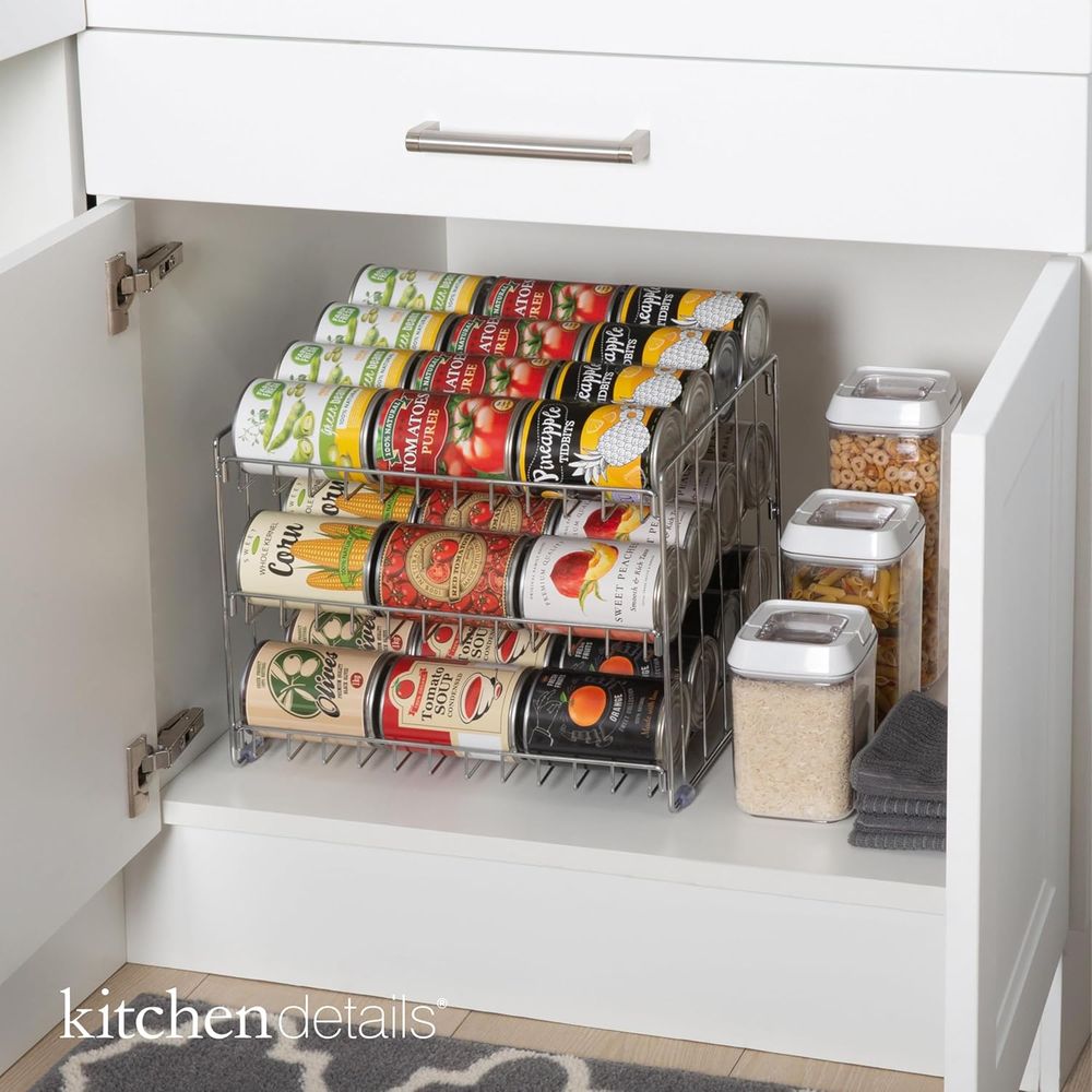 3 Tier Can Organizer | Chrome  - Food Storage In Cabinets review and price