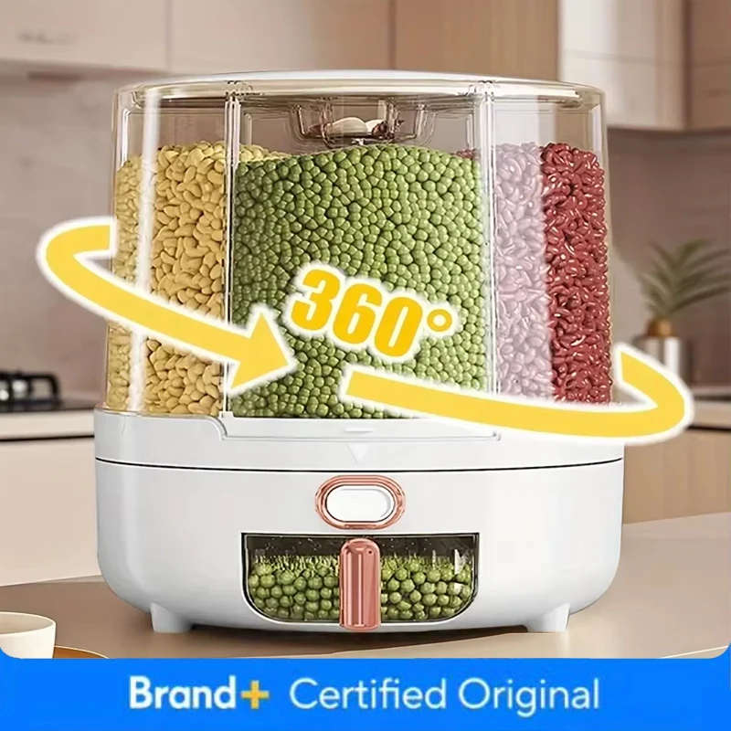 6-Compartment 360° Rotating Ai - Food Storage In Pantry review and price
