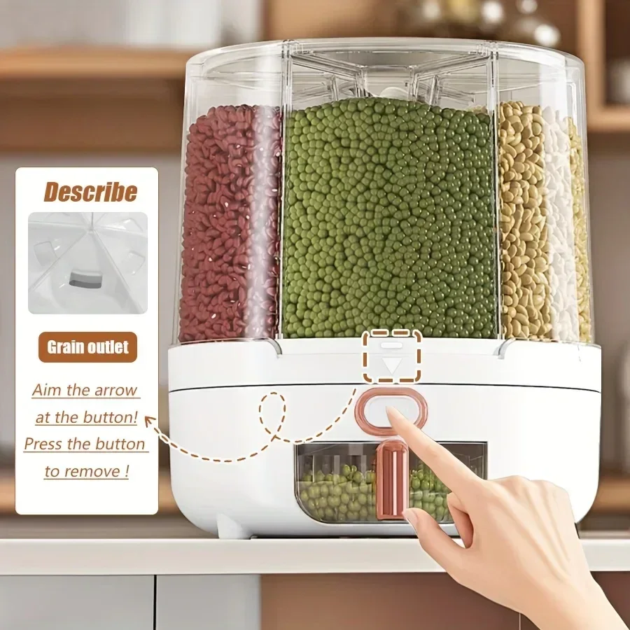 6-Compartment 360° Rotating Ai - Food Storage In Pantry review and price