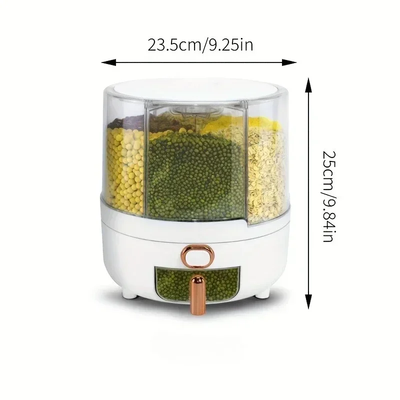 6-Compartment 360° Rotating Ai - Food Storage In Pantry review and price