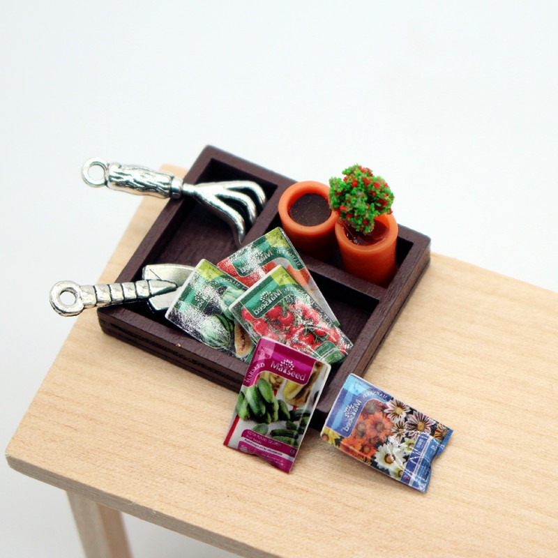Dollhouse Gardening Wooden Box - Food Storage Plants review and price