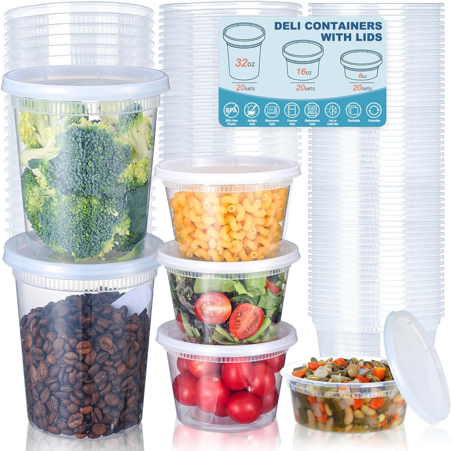 24pcs Deli Food Storage Contai - Food Storage Freezer review and price