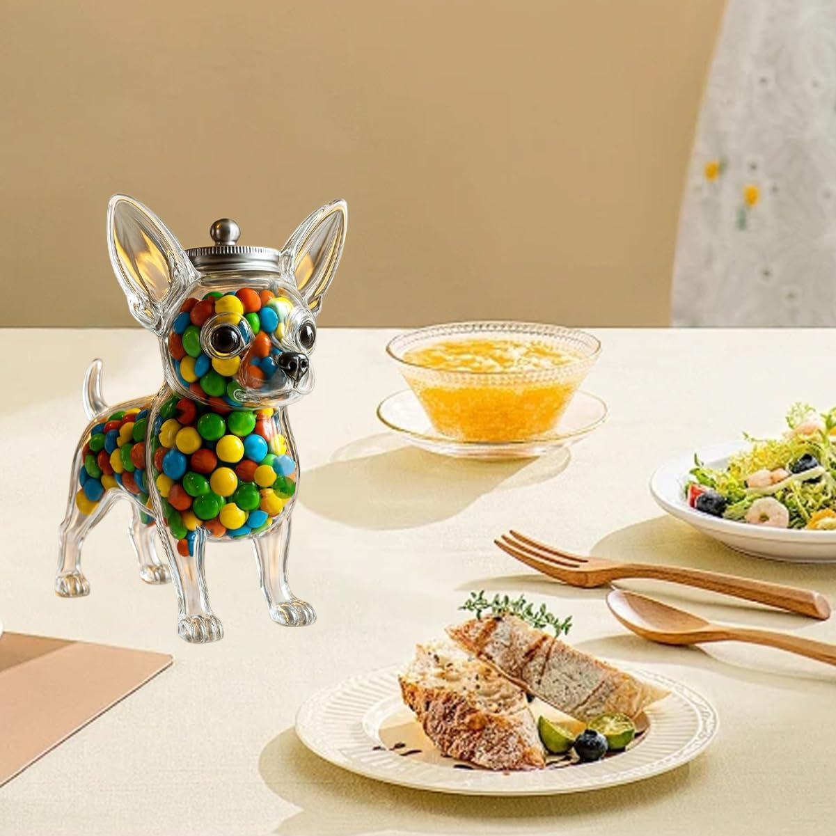 Chihuahua Shaped Container Fre - Food Storage Set Glass review and price