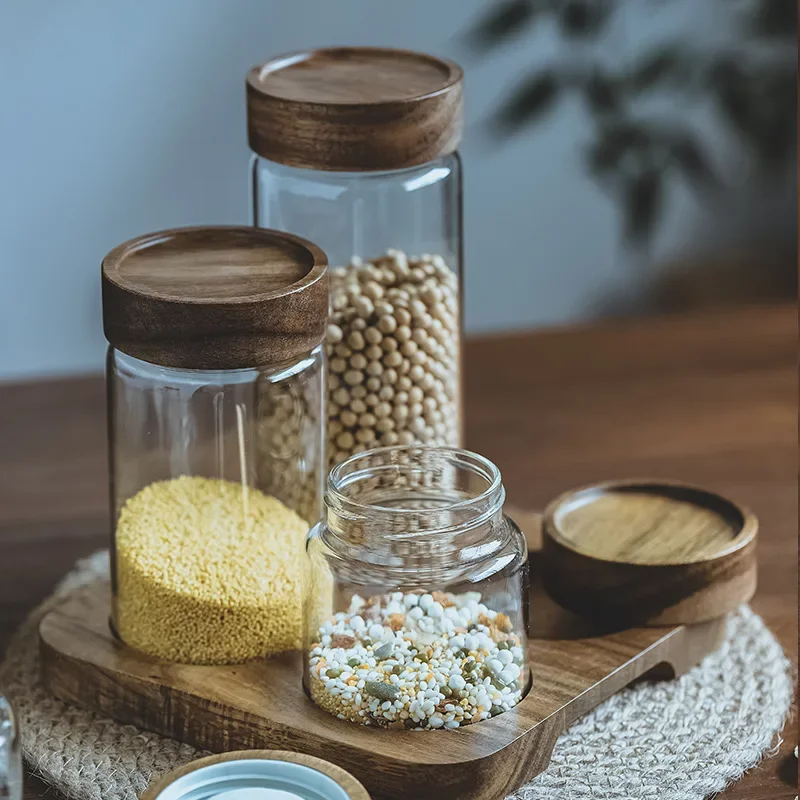 Wood Lid Orgnizer Glass Airtig - Food Storage Set Glass review and price