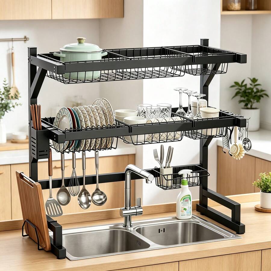 2-Tier Kitchen Over Sink Dish  - Food Storage Small review and price