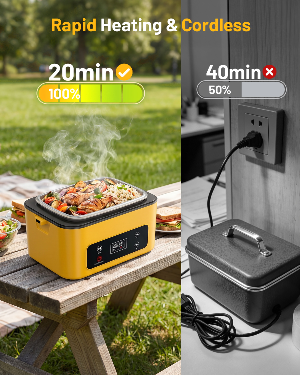 TaskStar Portable Heated Lunch - Food Storage For Camping review and price