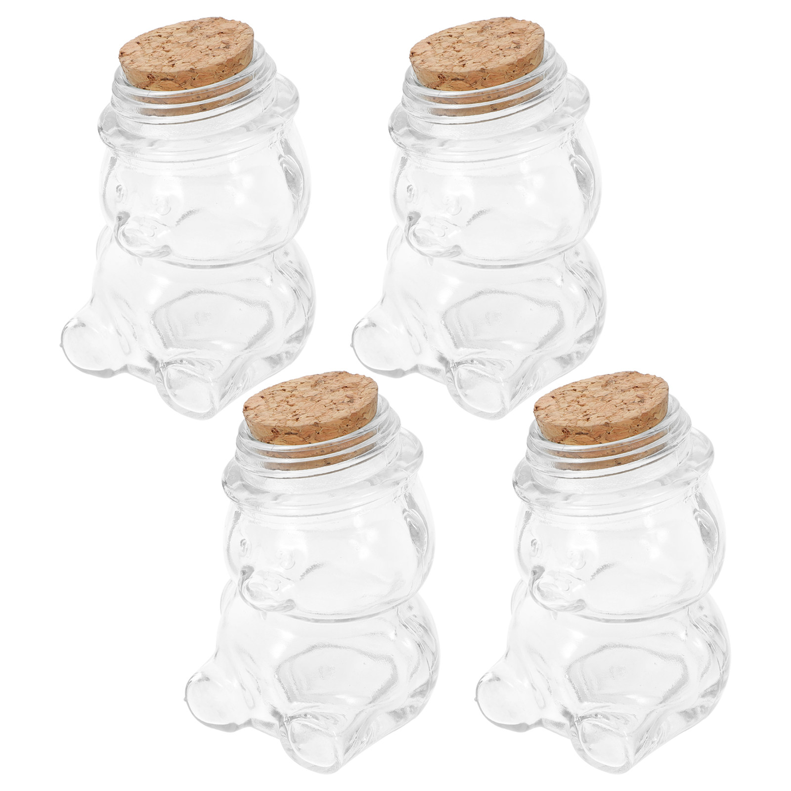 4Pcs Glass Candy Jar Set Trans - Food Storage Set Glass review and price