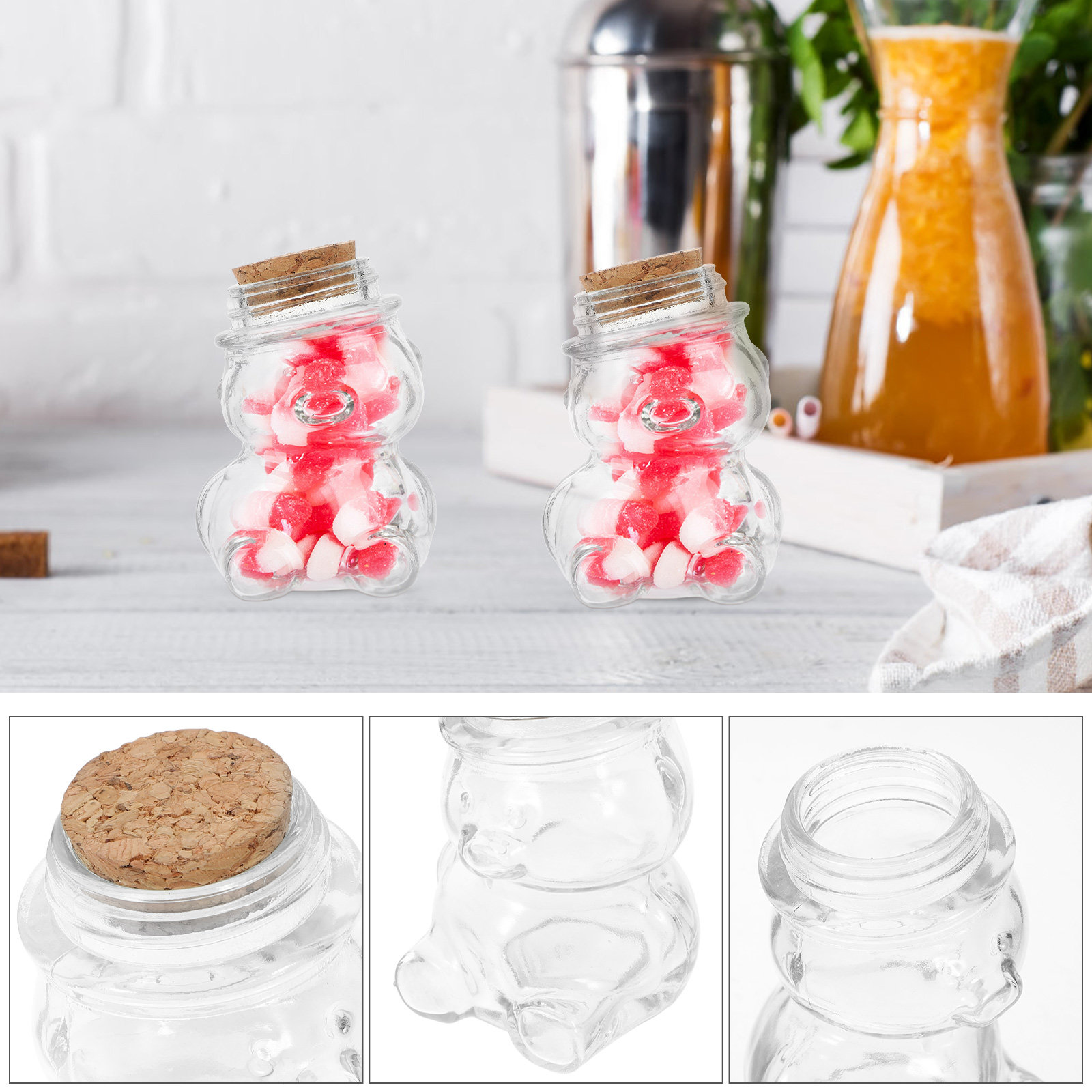 4Pcs Glass Candy Jar Set Trans - Food Storage Set Glass review and price