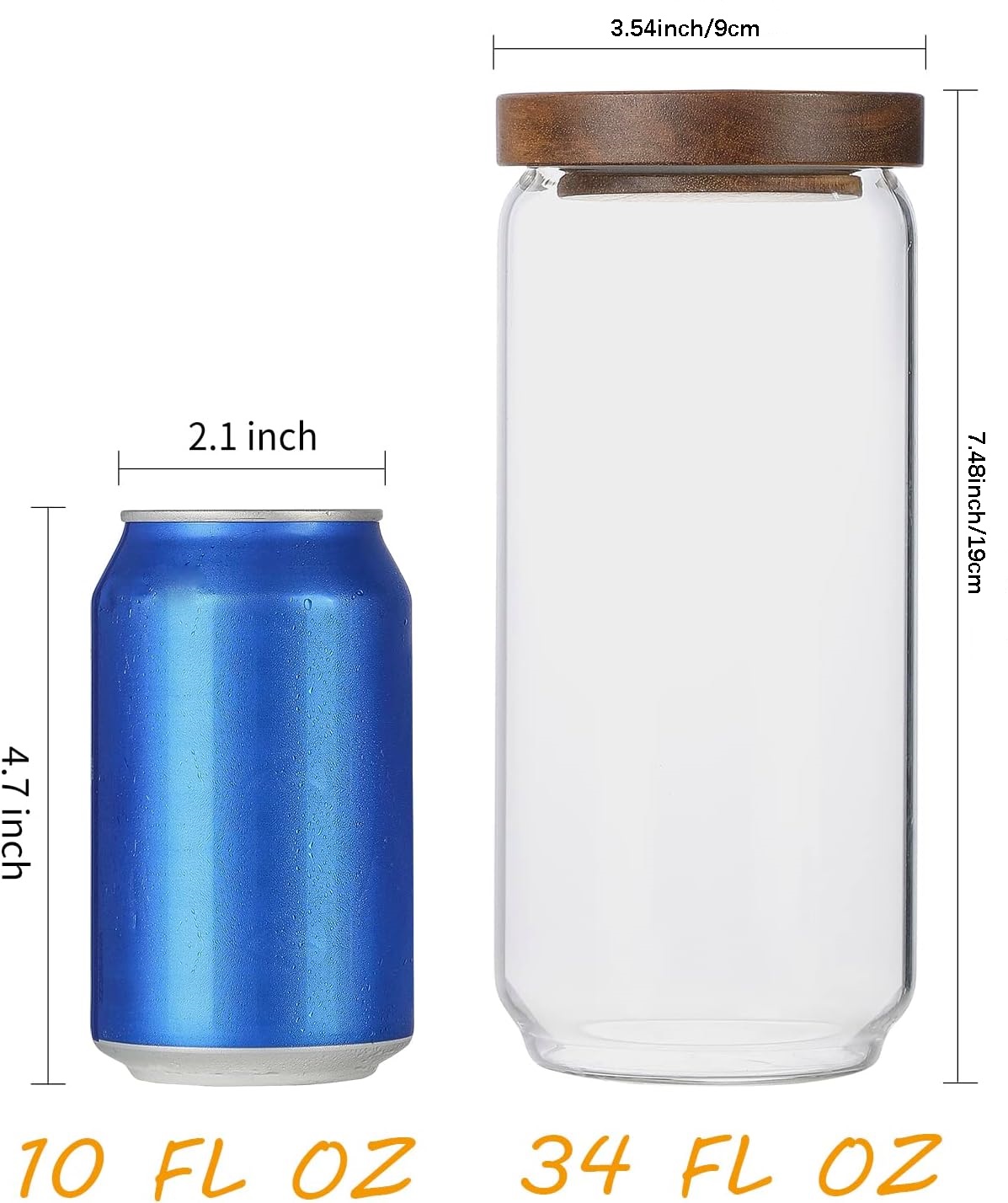 4 Pack 34 OZ Glass Jars with W - Food Storage Set Glass review and price