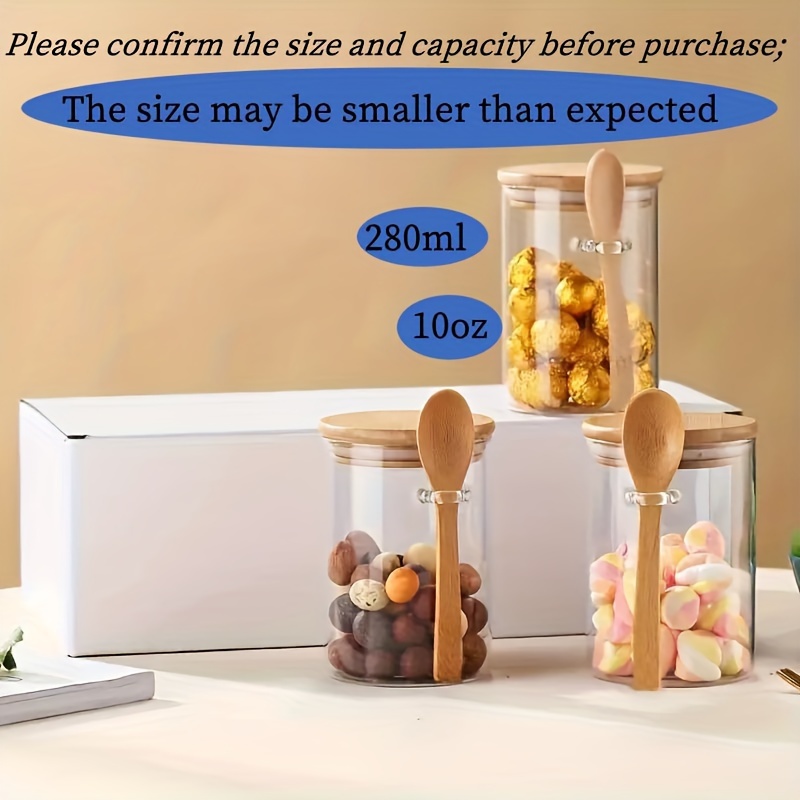 280ml Candy Jar, Biscuit Jar,  - Food Storage Set Glass review and price