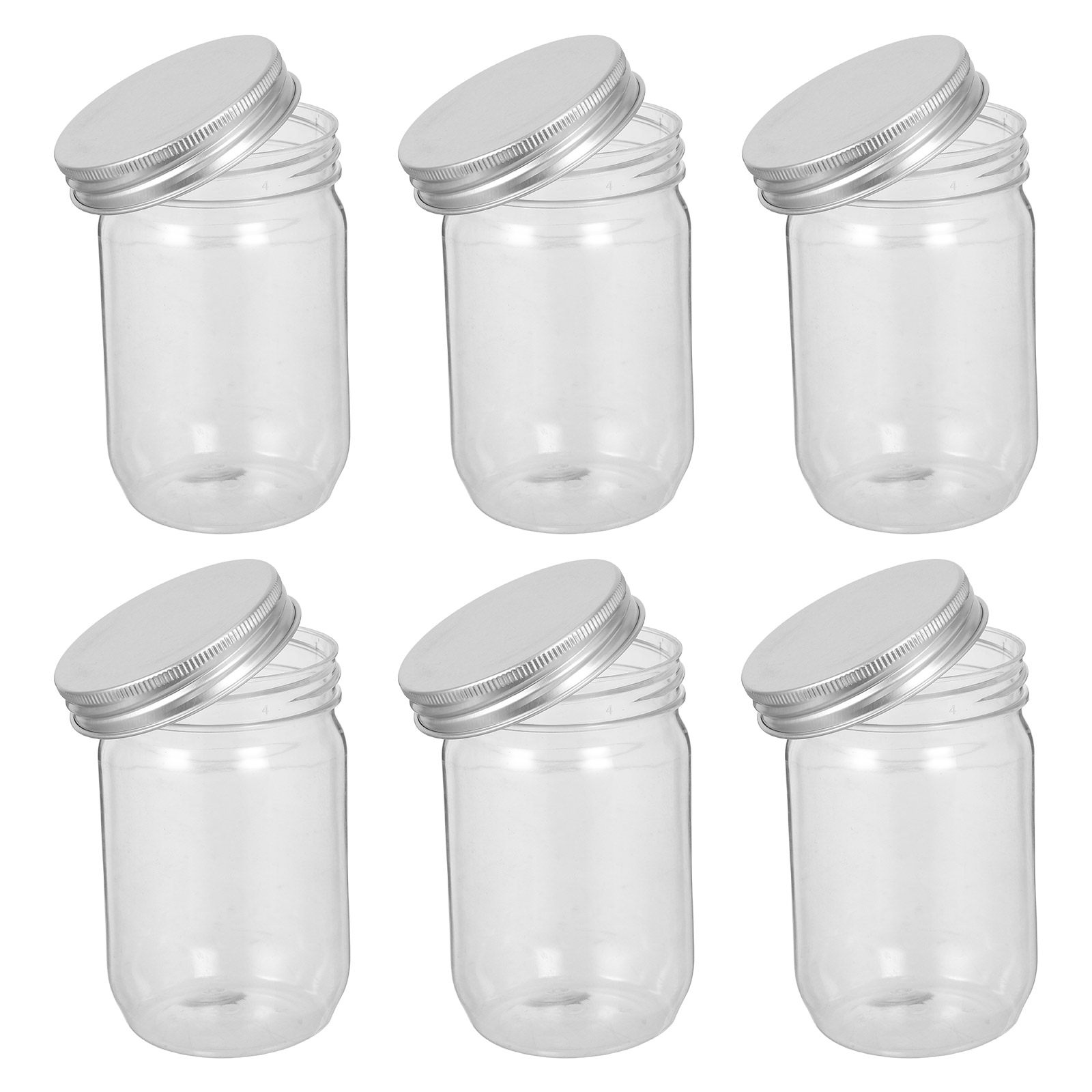6Pcs Clear Plastic Mason Jars  - Food Storage Plastic review and price