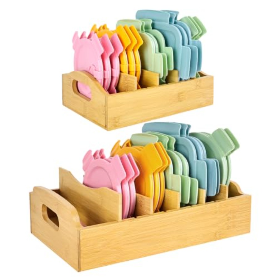 2 Pack Bamboo Lid Organizer, 1 - Food Storage Organizer review and price