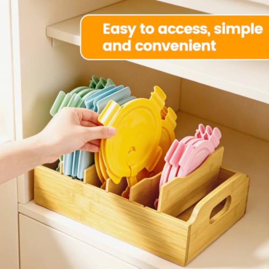 2 Pack Bamboo Lid Organizer, 1 - Food Storage Organizer review and price