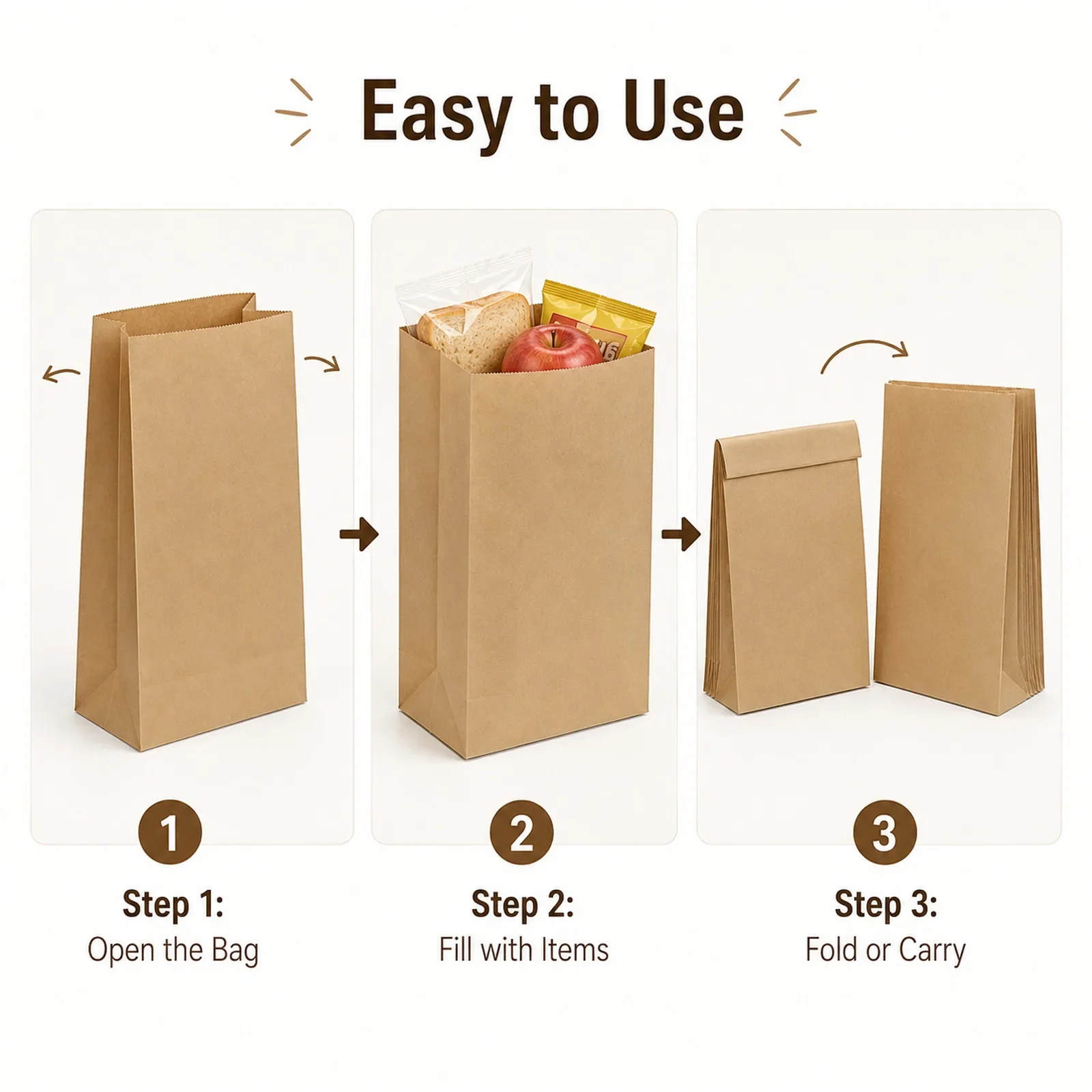 10-30Pcs Small Brown Kraft Pap - Food Storage Small review and price