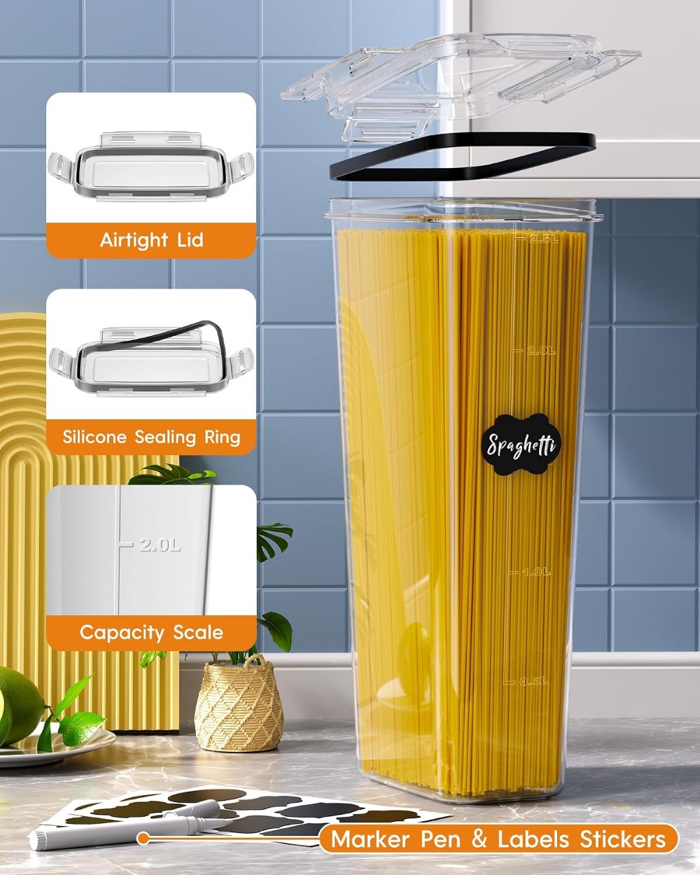 24 PCS Airtight Food Storage C - Food Storage Plastic review and price